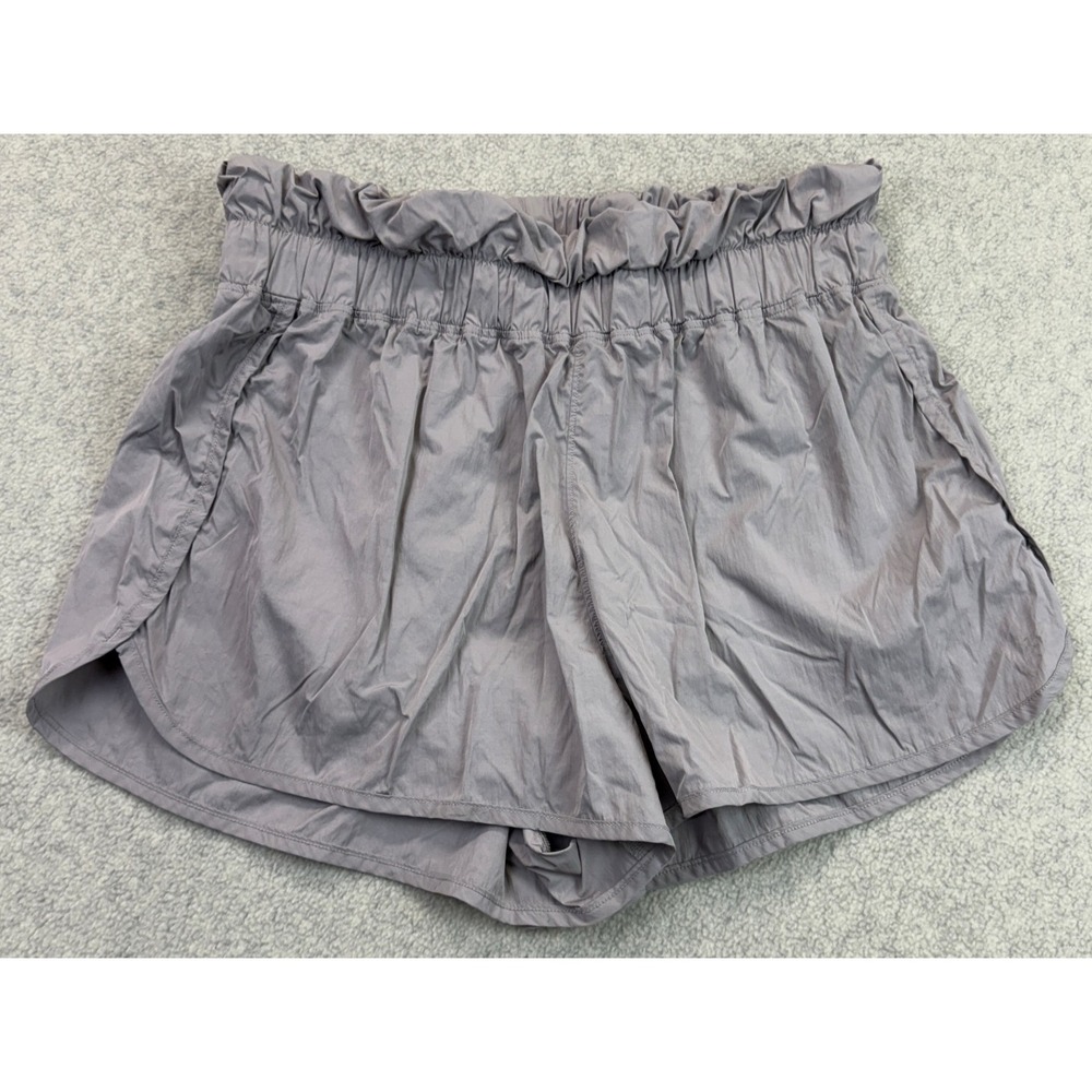 Yogalicious Womens Activewear Shorts Gray Lined Elastic Waist Performance L